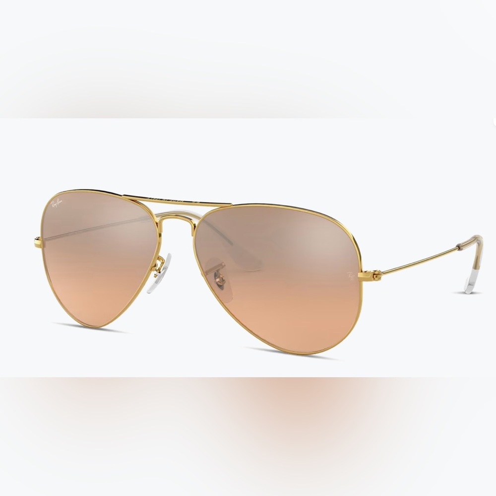 💗HP💗 Ray-Ban Mirrored Flash Pink Rose Gold Aviator Sunglasses